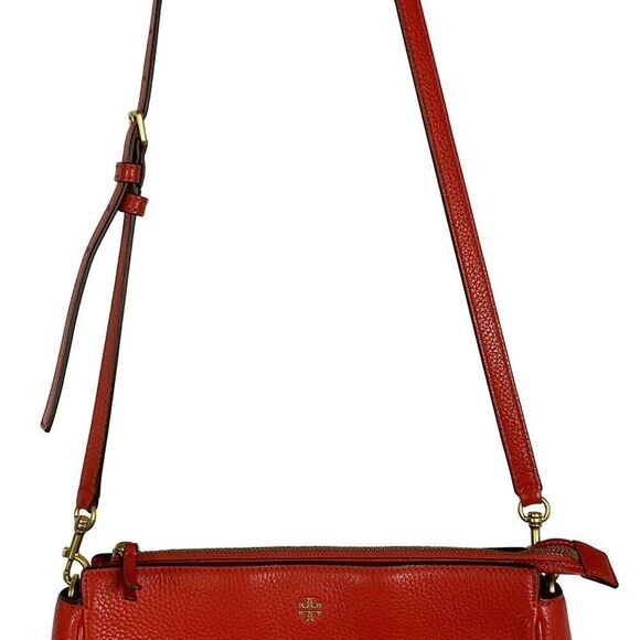 Tory Burch Blake Medium Leather Crossbody Bag in Brilliant Red - Picture 5 of 16